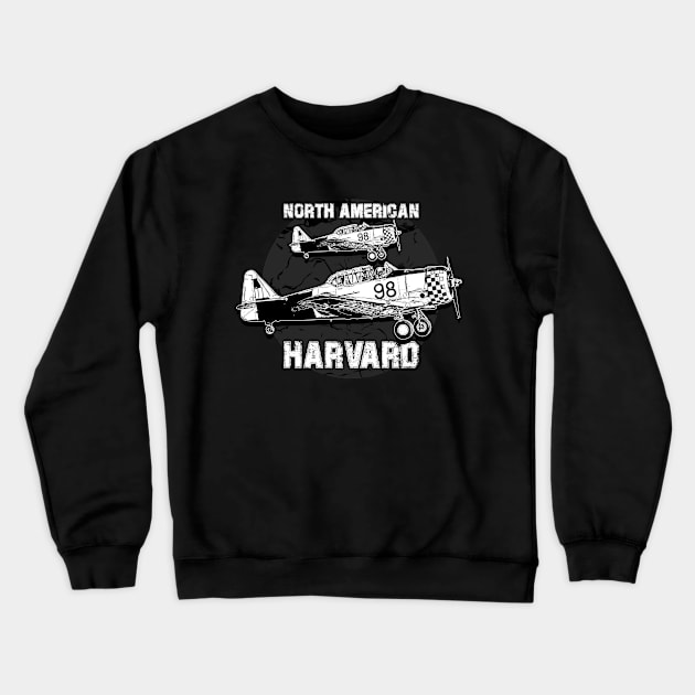 North American Harvard old training aircraft Crewneck Sweatshirt by aeroloversclothing